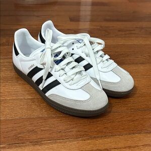 Adidas Samba White and Black Sneakers